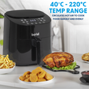 Baridi DH60  3.5L Low Fat Air Fryer with Digital Rapid Air Oil Free Circulation System, 1300W, 8 Presets