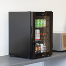 Baridi DH62  60L Beer & Drinks Fridge with LED Light, Black and Glass Door