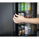 Baridi DH62  60L Beer & Drinks Fridge with LED Light, Black and Glass Door