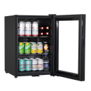Baridi DH62  60L Beer & Drinks Fridge with LED Light, Black and Glass Door