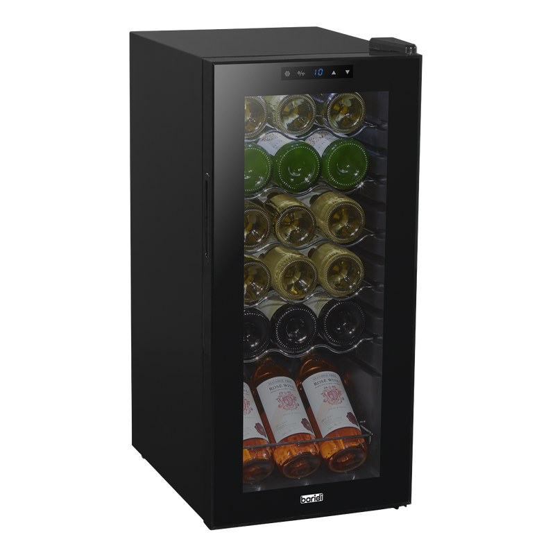 Baridi DH6  18 Bottle Wine Fridge with Digital Touchscreen Controls & LED Light, Black