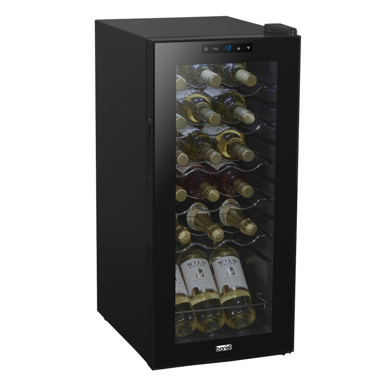 Baridi DH6  18 Bottle Wine Fridge with Digital Touchscreen Controls & LED Light, Black