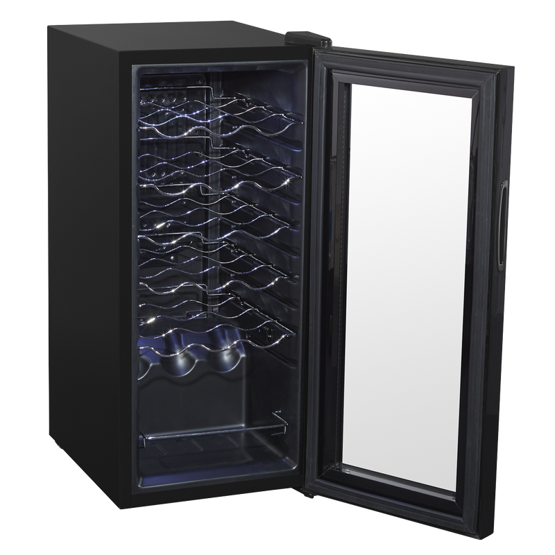 Baridi DH6  18 Bottle Wine Fridge with Digital Touchscreen Controls & LED Light, Black