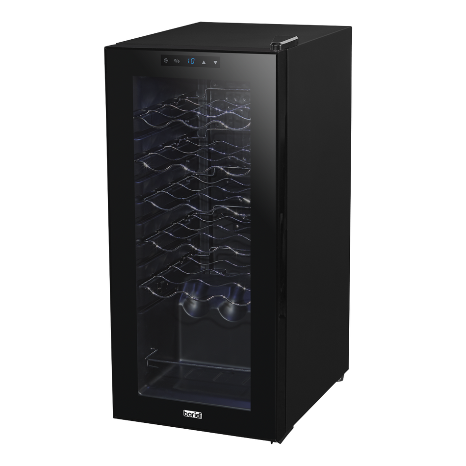 Baridi DH6  18 Bottle Wine Fridge with Digital Touchscreen Controls & LED Light, Black