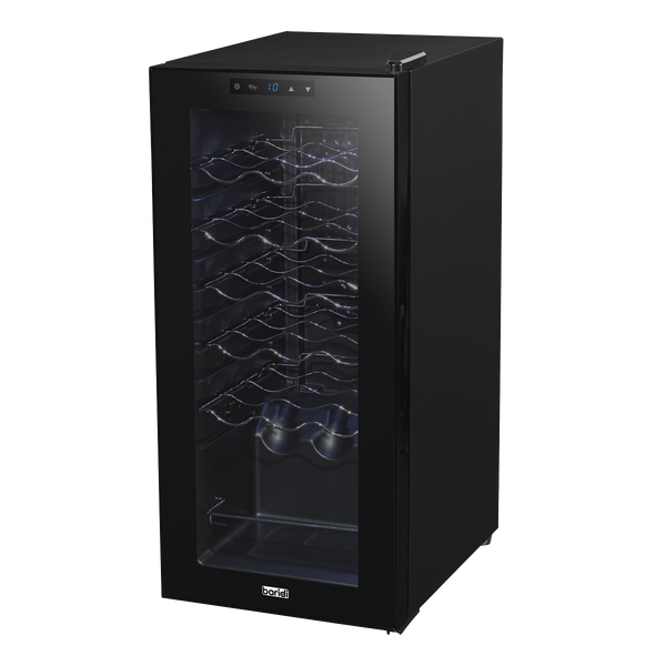 Baridi DH6  18 Bottle Wine Fridge with Digital Touchscreen Controls & LED Light, Black