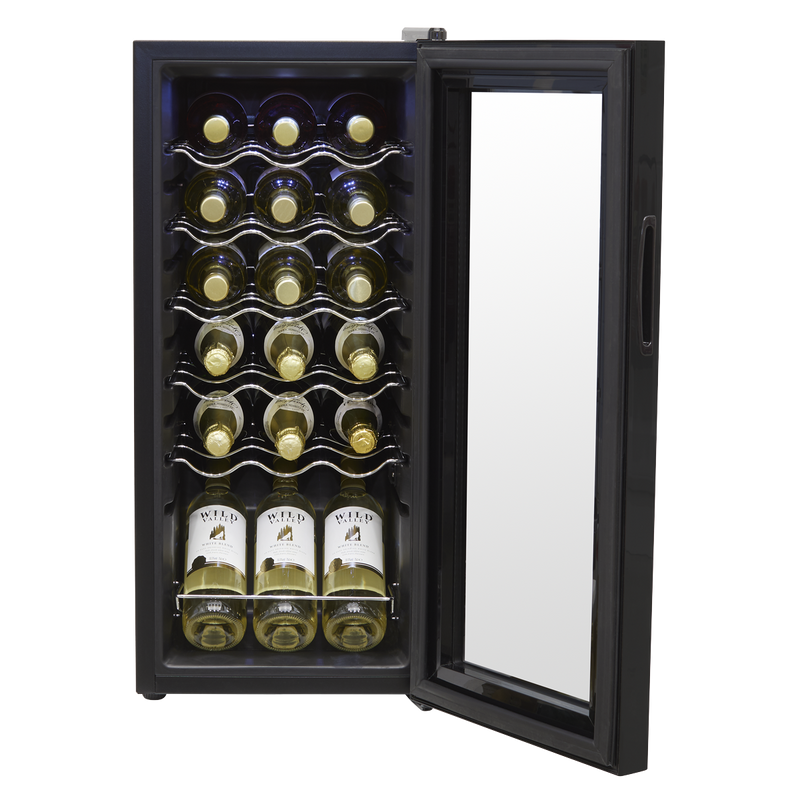 Baridi DH6  18 Bottle Wine Fridge with Digital Touchscreen Controls & LED Light, Black