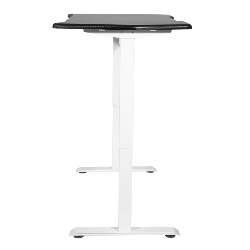 Dellonda DH70 Single Motor Ultra-Quiet Adjustable-Height Electric Sit/Stand Desk - Carbon Fibre Effect Desktop
