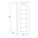 Baridi DH73  12 Bottle Wine Cooler with Digital Touchscreen Controls & LED Light, Black