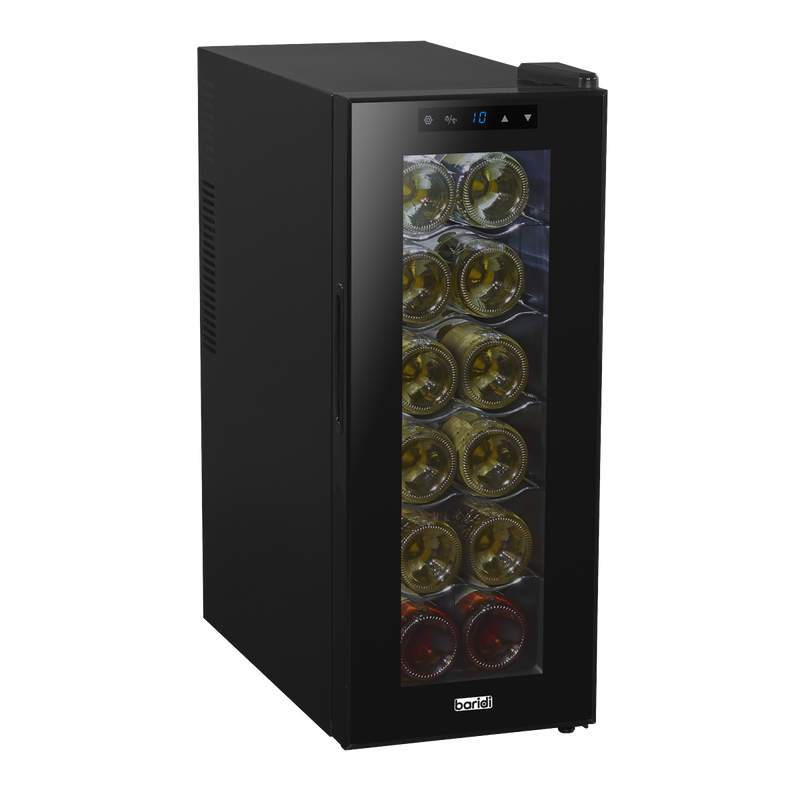 Baridi DH73  12 Bottle Wine Cooler with Digital Touchscreen Controls & LED Light, Black