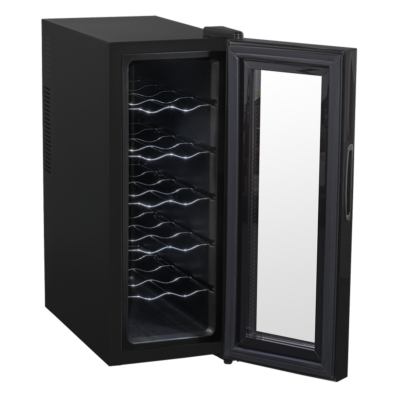 Baridi DH73  12 Bottle Wine Cooler with Digital Touchscreen Controls & LED Light, Black