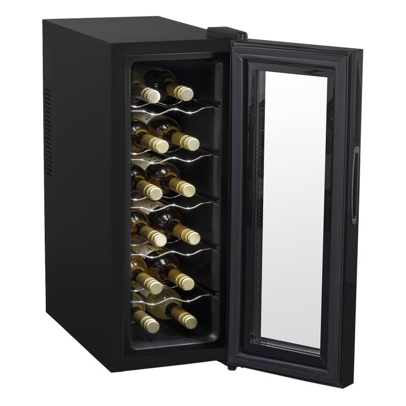 Baridi DH73  12 Bottle Wine Cooler with Digital Touchscreen Controls & LED Light, Black