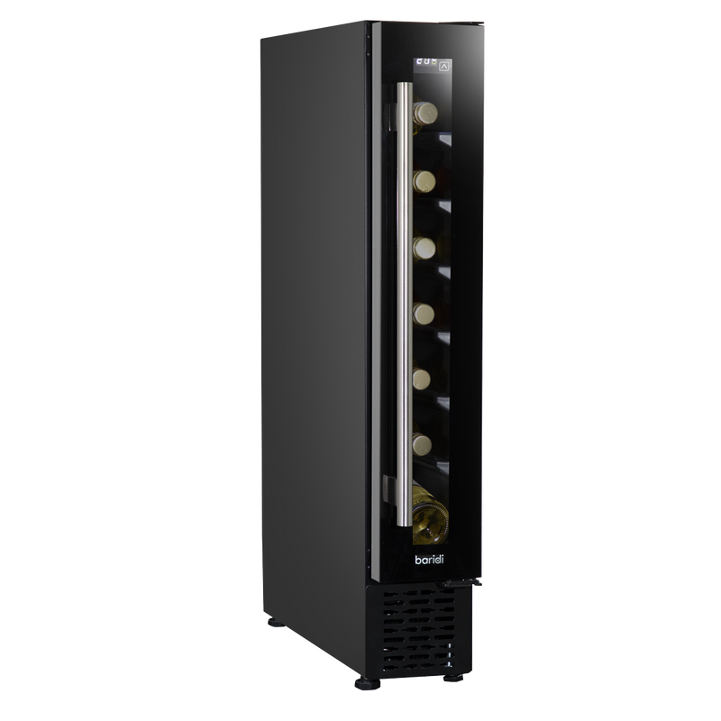 Sealey DH76 Baridi 7 Bottle 15cm Slim Wine Cooler with Digital Touchscreen Controls, Black
