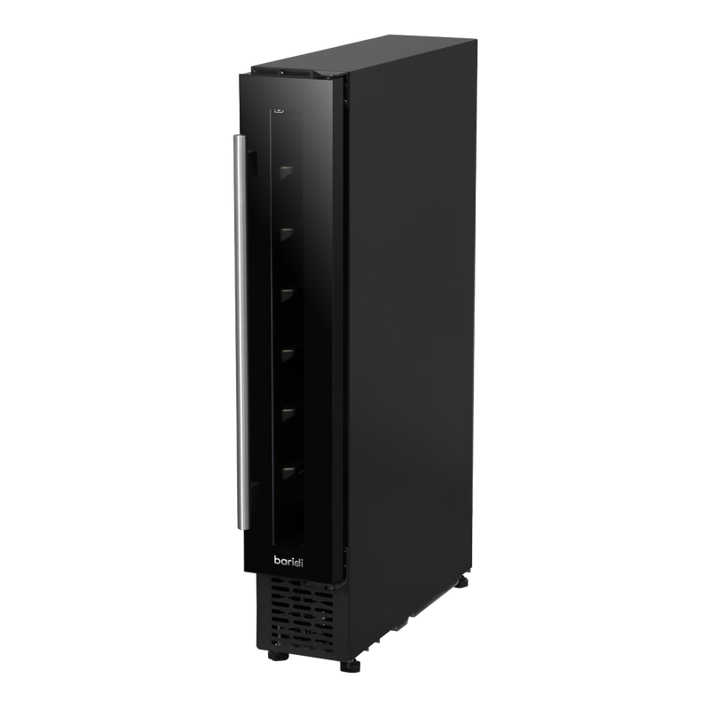 Sealey DH76 Baridi 7 Bottle 15cm Slim Wine Cooler with Digital Touchscreen Controls, Black