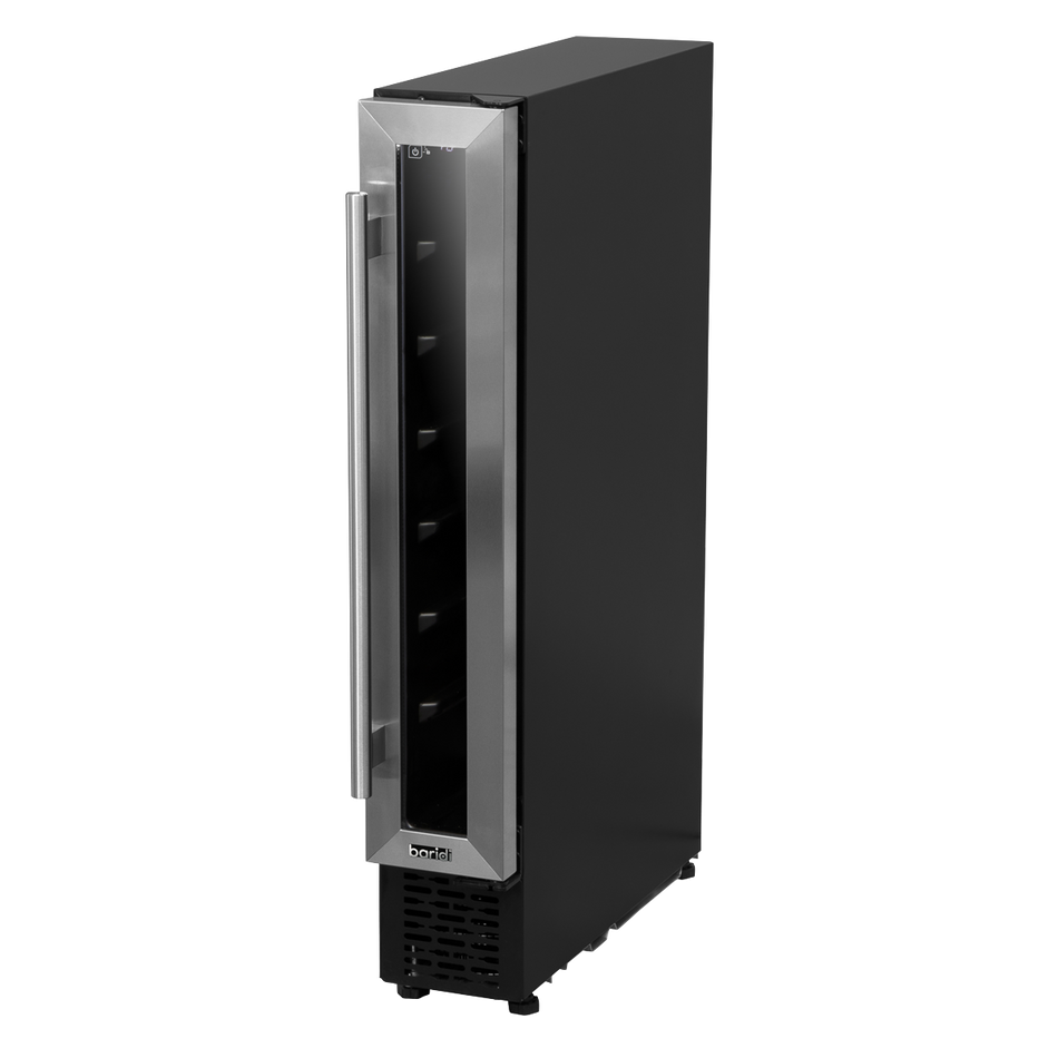 Baridi DH77  7 Bottle 15cm Slim Wine Cooler with Digital Touchscreen Controls, Stainless Steel