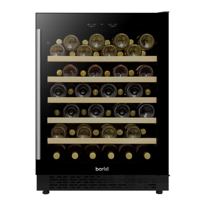 Baridi DH78  54 Bottle Wine Cellar Fridge with Digital Touch Screen Controls, Black
