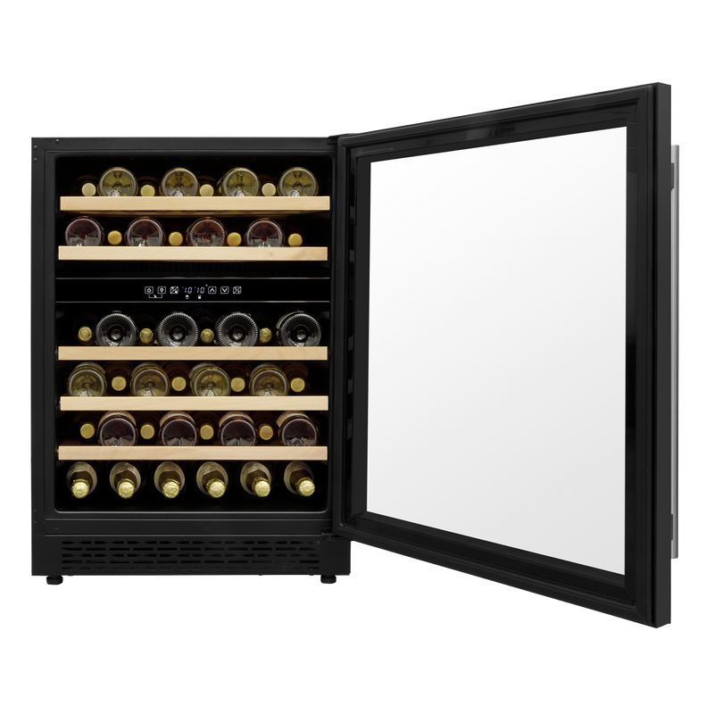 Baridi DH79  46 Bottle Wine Cellar Fridge with Digital Touch Screen Controls, Black