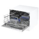 Baridi DH83  Compact Tabletop Dishwasher 6 Place Settings, 6 Programmes, Low Noise, 6.5L Cycle, Start Delay - White