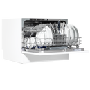 Baridi DH83  Compact Tabletop Dishwasher 6 Place Settings, 6 Programmes, Low Noise, 6.5L Cycle, Start Delay - White