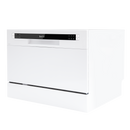 Baridi DH83  Compact Tabletop Dishwasher 6 Place Settings, 6 Programmes, Low Noise, 6.5L Cycle, Start Delay - White