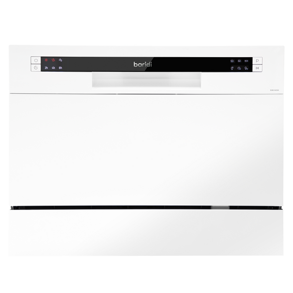 Baridi DH83  Compact Tabletop Dishwasher 6 Place Settings, 6 Programmes, Low Noise, 6.5L Cycle, Start Delay - White