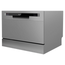 Baridi DH84  Compact Tabletop Dishwasher 6 Place Settings, 6 Programmes, Low Noise, 6.5L Cycle, Start Delay - Silver