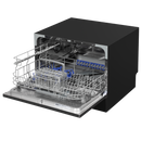 Baridi DH85  Compact Tabletop Dishwasher 6 Place Settings, 6 Programmes, Low Noise, 6.5L Cycle, Start Delay - Black