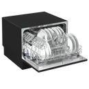 Baridi DH85  Compact Tabletop Dishwasher 6 Place Settings, 6 Programmes, Low Noise, 6.5L Cycle, Start Delay - Black