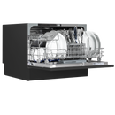 Baridi DH85  Compact Tabletop Dishwasher 6 Place Settings, 6 Programmes, Low Noise, 6.5L Cycle, Start Delay - Black