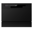 Baridi DH85  Compact Tabletop Dishwasher 6 Place Settings, 6 Programmes, Low Noise, 6.5L Cycle, Start Delay - Black