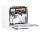 Baridi DH86  Compact Tabletop Dishwasher 8 Place Settings, 6 Programmes, Low Noise, 8L Cycle, Start Delay - White