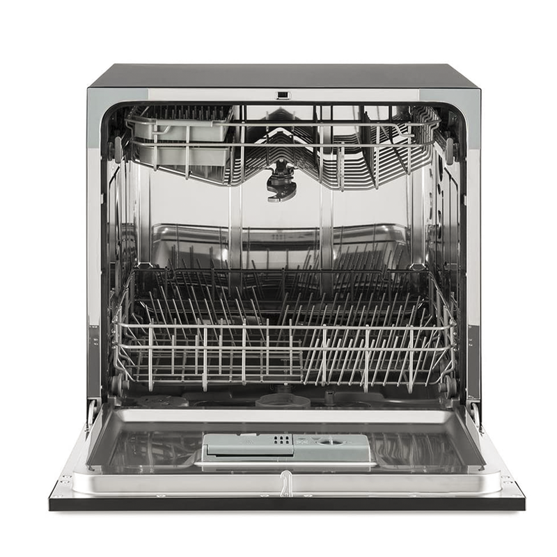 Sealey DH88 Baridi Compact Tabletop Dishwasher 8 Place Settings, 6 Programmes, Low Noise, 8L Cycle, Start Delay - Black