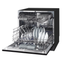 Baridi DH88  Compact Tabletop Dishwasher 8 Place Settings, 6 Programmes, Low Noise, 8L Cycle, Start Delay - Black