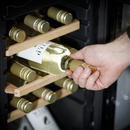 Baridi DH89  18 Bottle Dual Zone Wine Cooler, Fridge with Digital Touchscreen Controls, Wooden Shelves & LED Light, Black