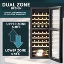 Baridi DH91 36 Bottle Dual Zone Wine Fridge & Cooler