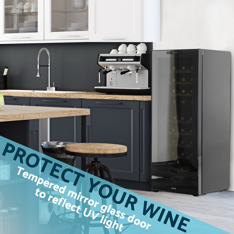 Baridi DH91 36 Bottle Dual Zone Wine Fridge & Cooler