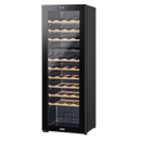 Baridi DH92  44 Bottle Dual Zone Wine Cooler, Fridge with Digital Touchscreen Controls, Wooden Shelves & LED Light, Black