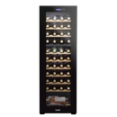 Baridi DH92  44 Bottle Dual Zone Wine Cooler, Fridge with Digital Touchscreen Controls, Wooden Shelves & LED Light, Black