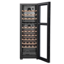 Baridi DH92  44 Bottle Dual Zone Wine Cooler, Fridge with Digital Touchscreen Controls, Wooden Shelves & LED Light, Black