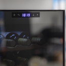 Baridi DH93  55 Bottle Dual Zone Wine Cooler, Fridge with Digital Touchscreen Controls, Wooden Shelves & LED Light, Black