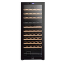 Baridi DH93  55 Bottle Dual Zone Wine Cooler, Fridge with Digital Touchscreen Controls, Wooden Shelves & LED Light, Black