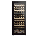 Baridi DH93  55 Bottle Dual Zone Wine Cooler, Fridge with Digital Touchscreen Controls, Wooden Shelves & LED Light, Black