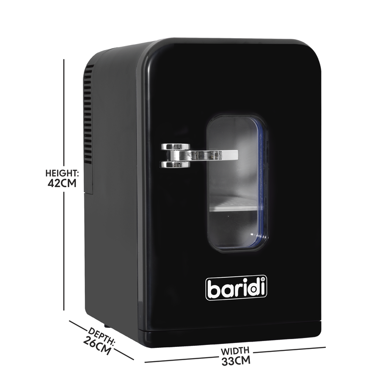 Baridi DH95 Mini Fridge/Warmer 15L Capacity 12V/230V - Black