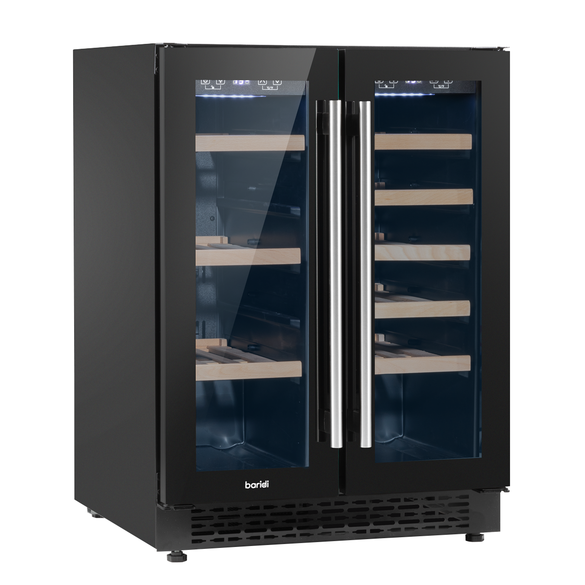 るい BEARDSLEY DH5430K5 Baridi DH96 60cm Dual Zone Wine Cooler and Drinks Fridge 40 Bottle/120