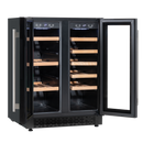 Baridi DH96  60cm Dual Zone Wine Cooler and Drinks Fridge 40 Bottle/120 Can Built-In Under Counter/Freestanding Glass Fronted Bar Drinks Fridge Chiller