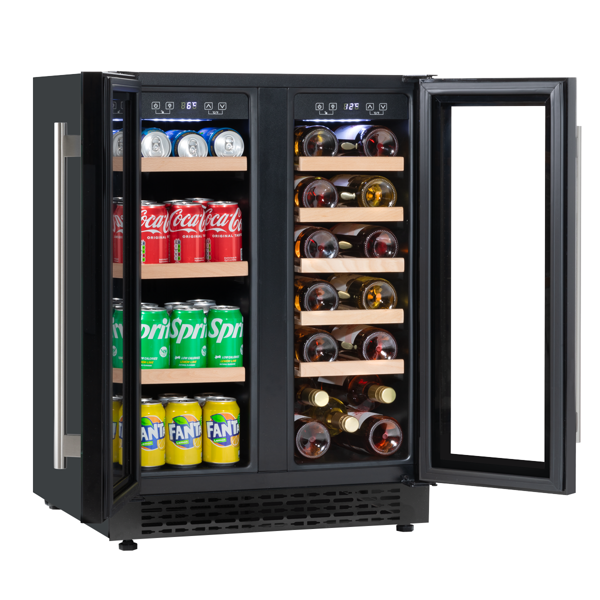 るい BEARDSLEY DH5430K5 Baridi DH96 60cm Dual Zone Wine Cooler and Drinks Fridge 40 Bottle/120