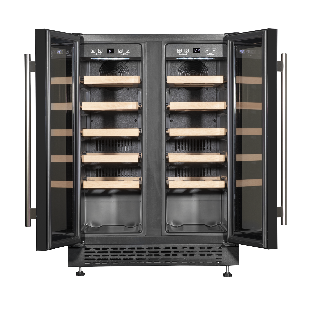 るい BEARDSLEY DH5430K5 Baridi DH96 60cm Dual Zone Wine Cooler and Drinks Fridge 40 Bottle/120
