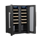 Baridi DH97  24 Bottle Dual Zone Wine Cooler, Fridge, Touch Screen, LED Light Black and Mirror Glass Door