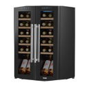 Baridi DH97  24 Bottle Dual Zone Wine Cooler, Fridge, Touch Screen, LED Light Black and Mirror Glass Door