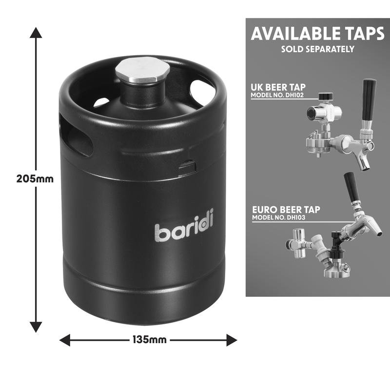 Baridi DH99 Keg 2L Capacity
