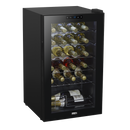 Baridi DH9  24 Bottle Wine Fridge with Digital Touchscreen Controls & LED Light, Black